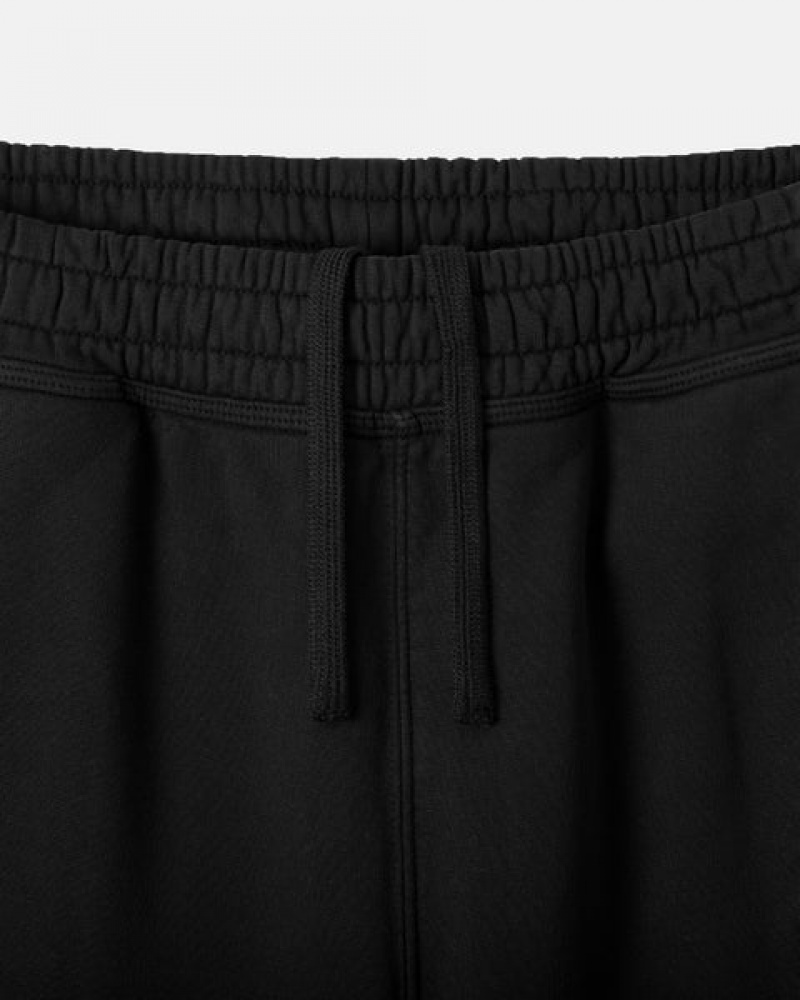 Black Men's Stussy Overdyed Stock Logo Sweat Shorts Philippines | TPG-6503