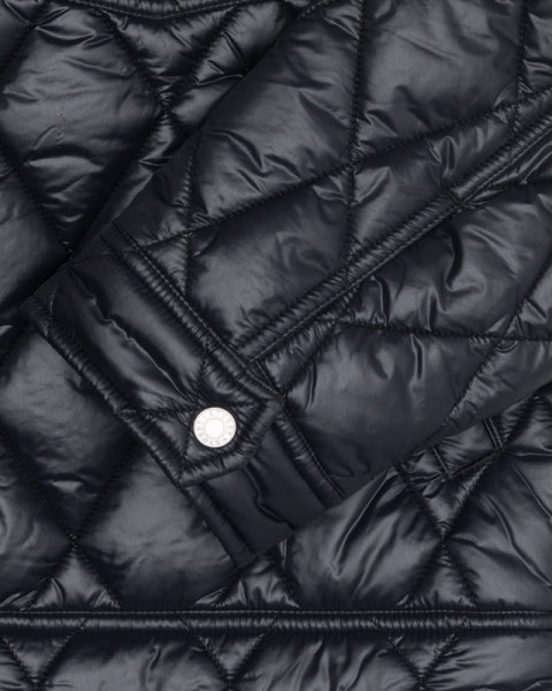 Black Men's Stussy Ranch Jacket Quilted Nylon Jackets Philippines | RUK-7362