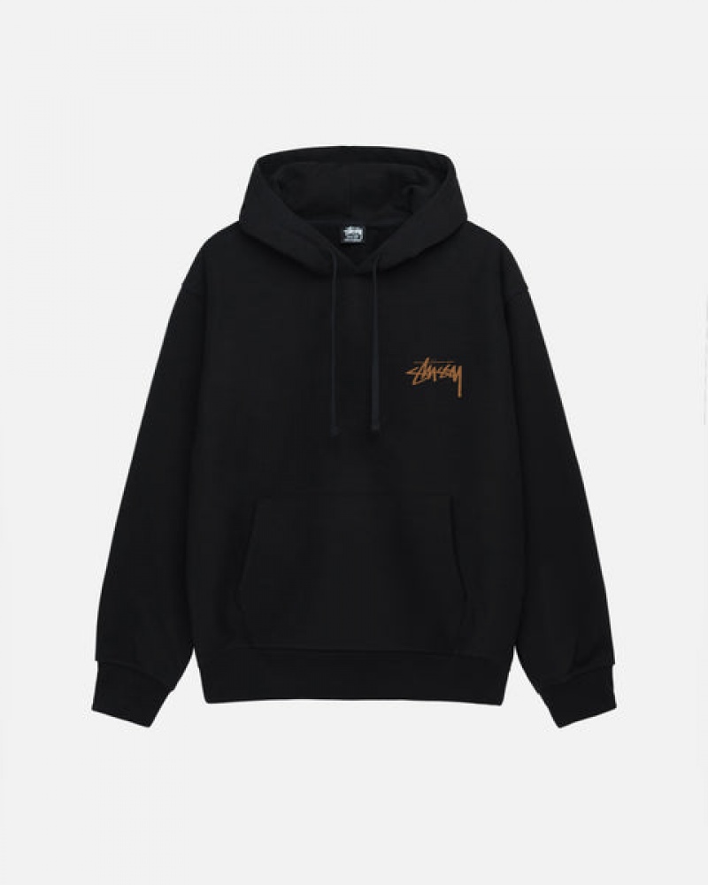 Black Men's Stussy Skate Tough Hoodie Philippines | LZG-3410