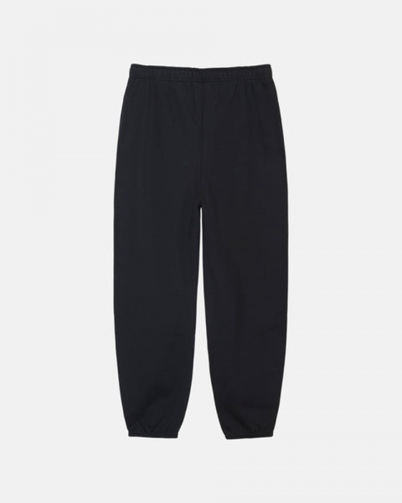 Black Men's Stussy Stone Wash Fleece Pant Sweatpants Philippines | LUR-8713