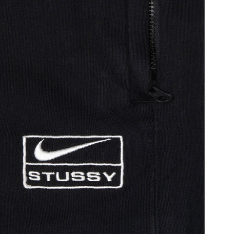 Black Men's Stussy Stone Wash Fleece Pant Sweatpants Philippines | LUR-8713