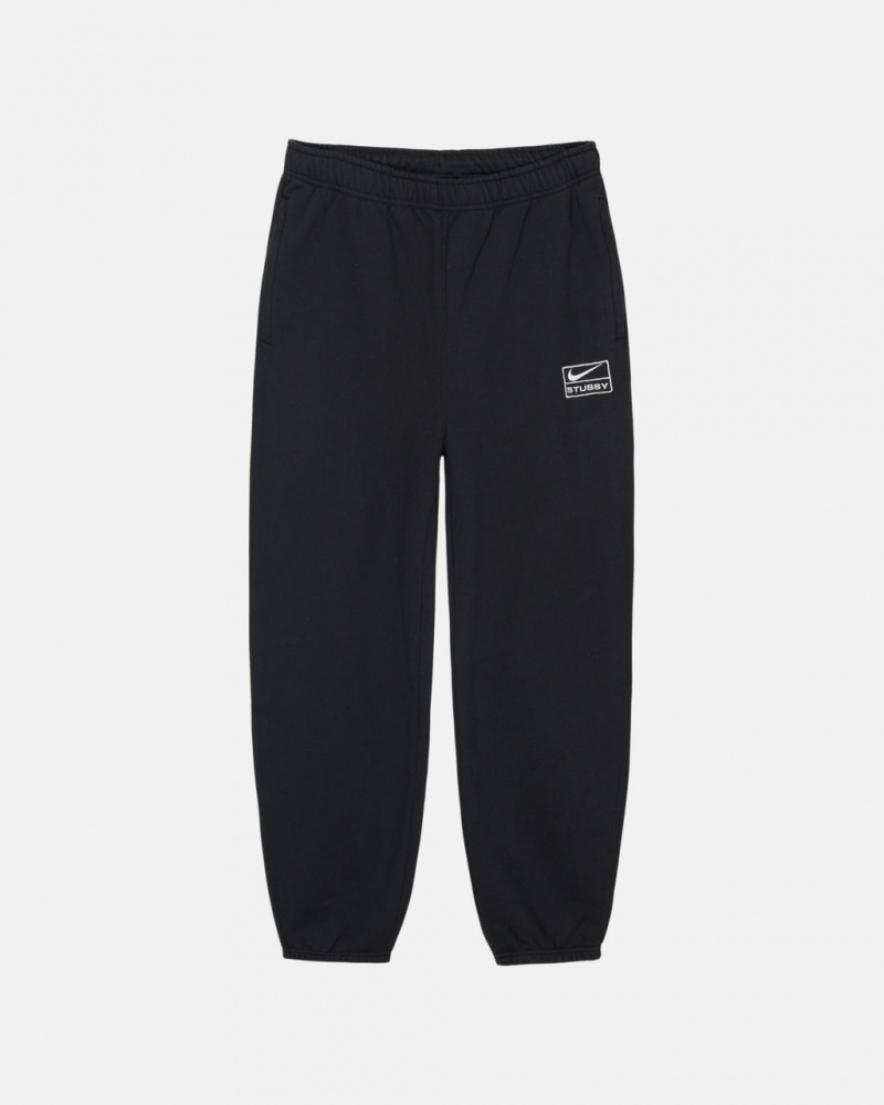 Black Men\'s Stussy Stone Wash Fleece Pant Sweatpants Philippines | LUR-8713