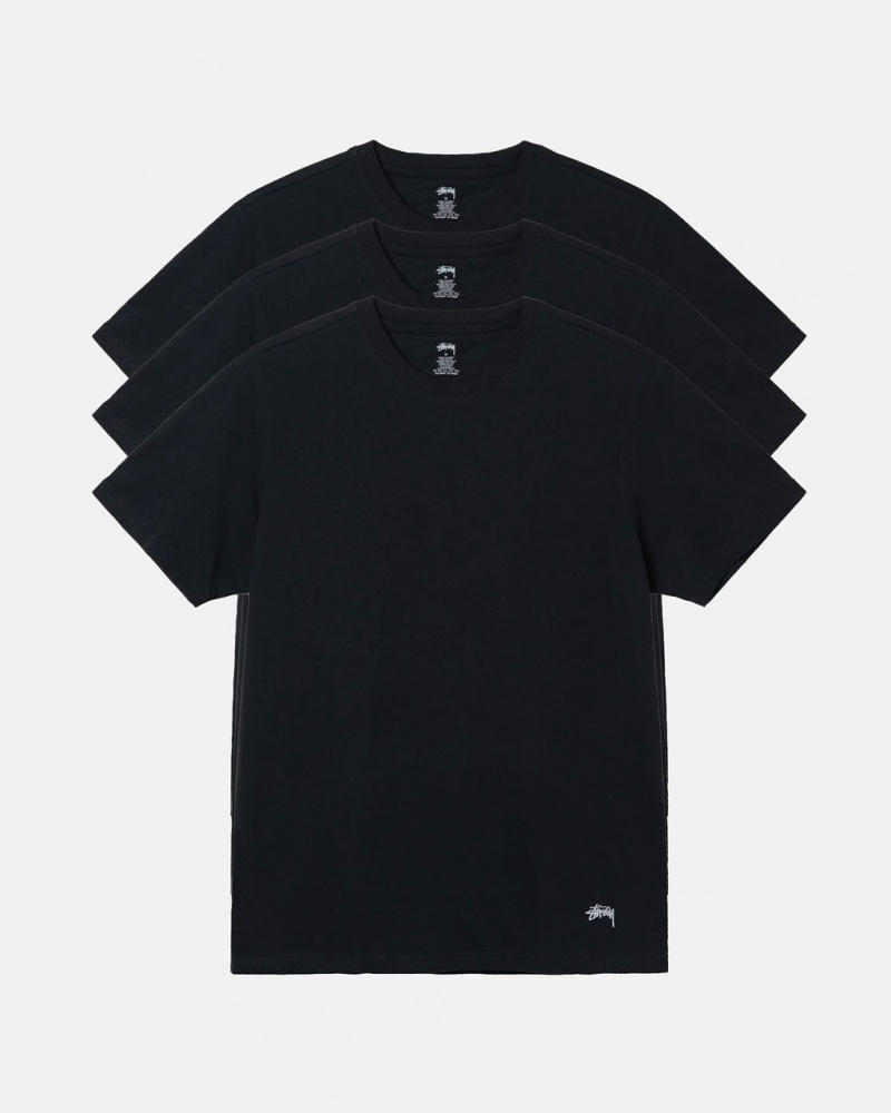 Black Men\'s Stussy Stussy Undershirt Shirts Philippines | PWY-3356