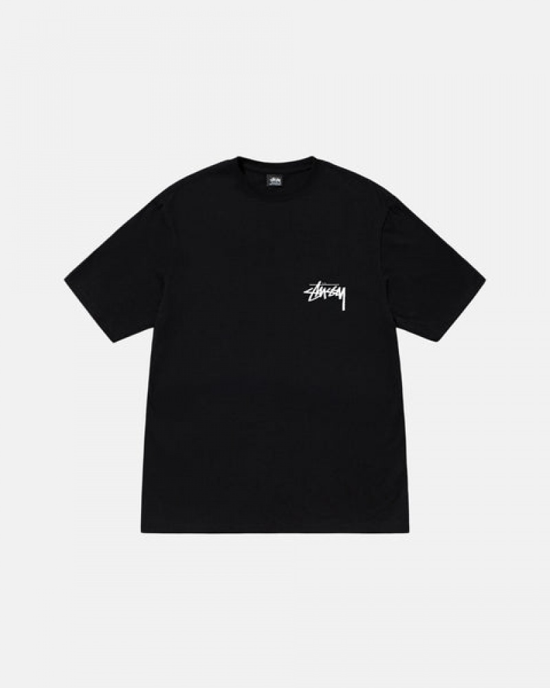 Black Men's Stussy Suits Tees Philippines | DIC-6847