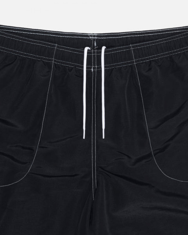 Black Men's Stussy Surfman Patch Water Short Swimwear Philippines | QZU-0800