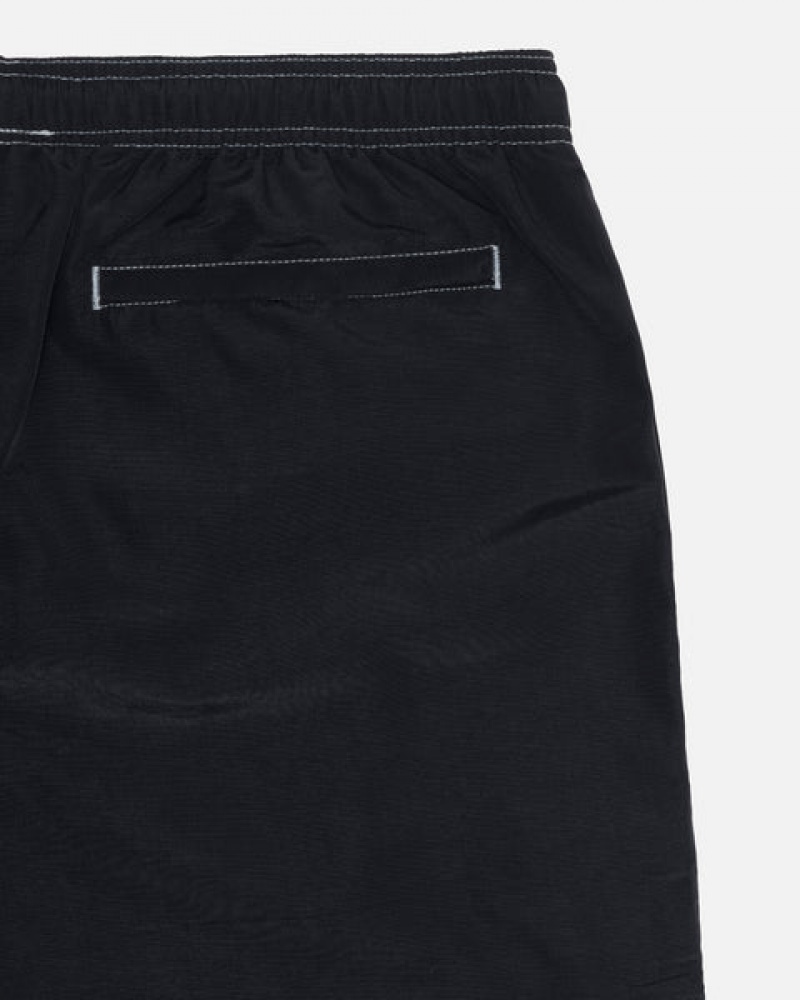 Black Men's Stussy Surfman Patch Water Short Swimwear Philippines | QZU-0800