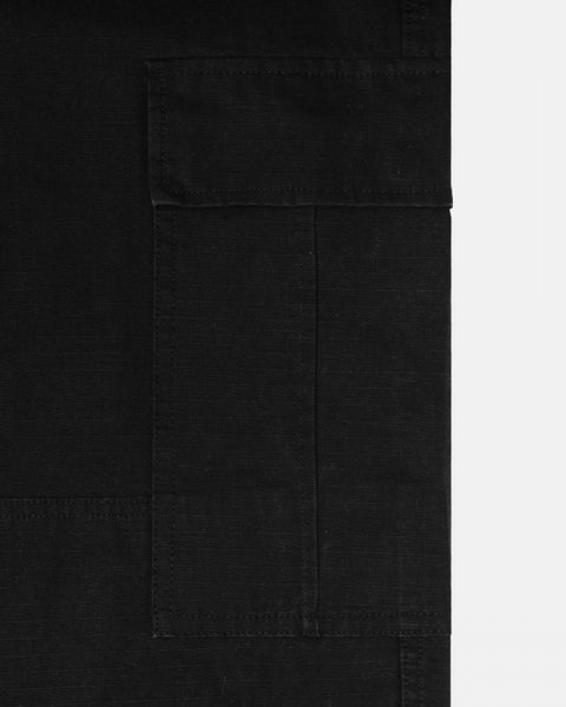 Black Men's Stussy Surplus Cargo Ripstop Pants Philippines | LUC-3523