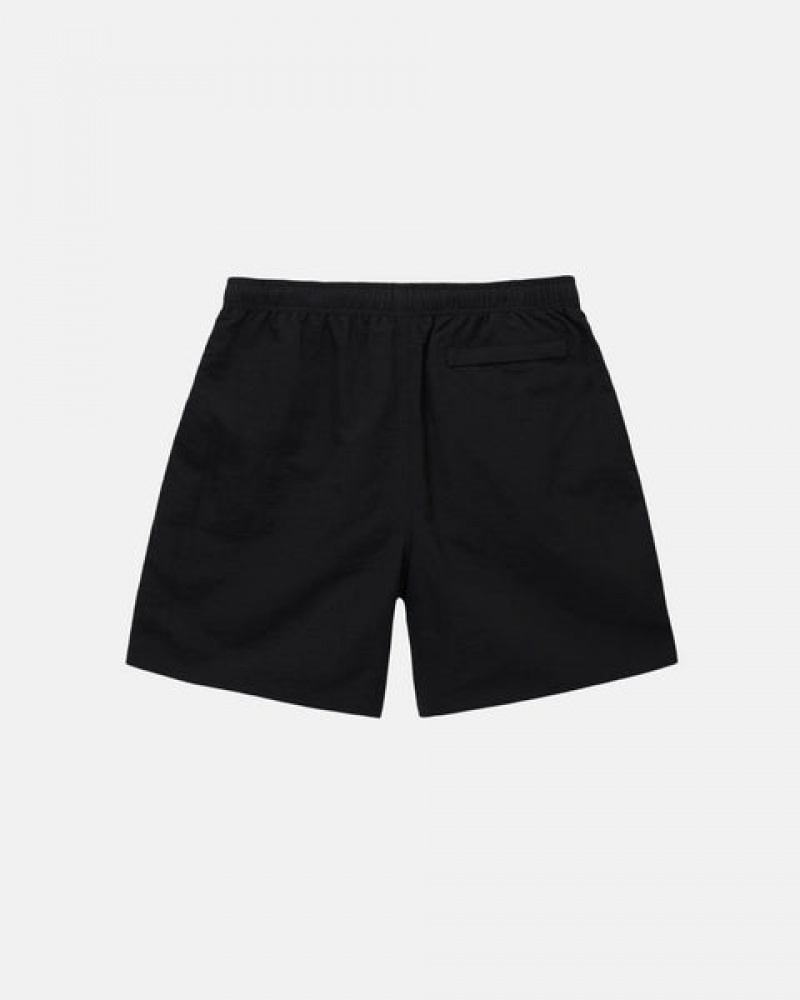 Black Men's Stussy Water Short Big Basic Shorts Philippines | HRI-8566