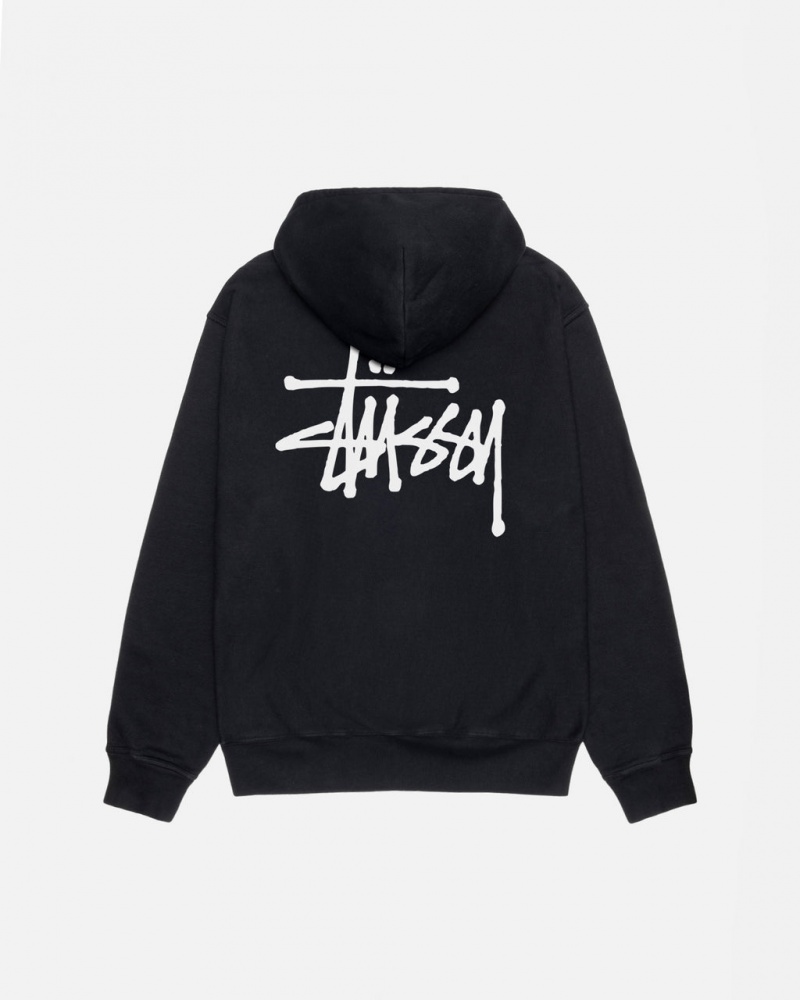 Black Women\'s Stussy Basic Stüssy Pigment Dyed Hoodie Sweatshirts Philippines | ITU-2452