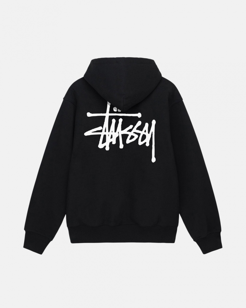 Black Women\'s Stussy Basic Stussy Hoodie Philippines | SOO-0504