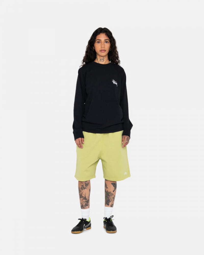 Black Women's Stussy Basic Stussy Ls Tees Philippines | UGN-6121