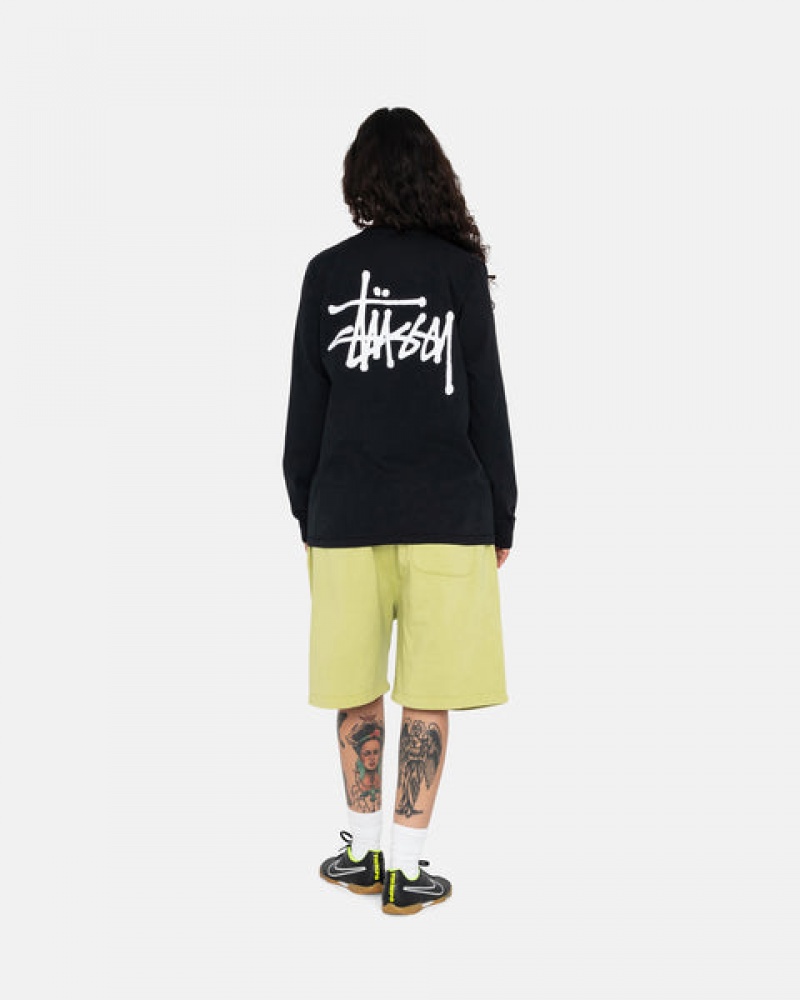 Black Women's Stussy Basic Stussy Ls Tees Philippines | UGN-6121