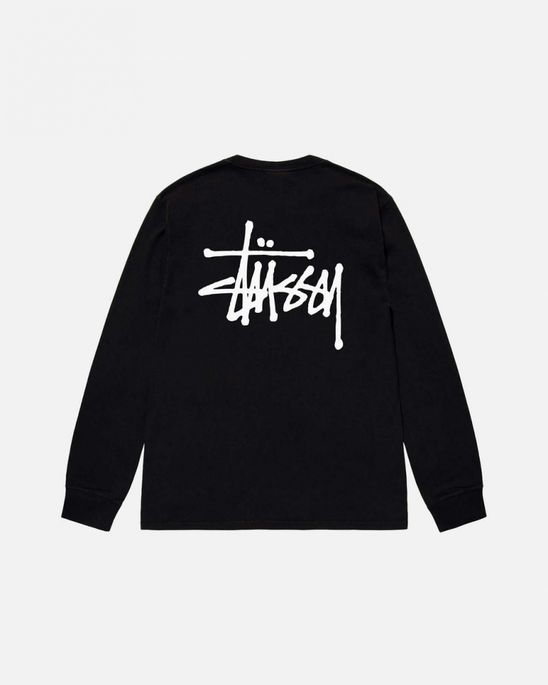 Black Women\'s Stussy Basic Stussy Ls Tees Philippines | UGN-6121