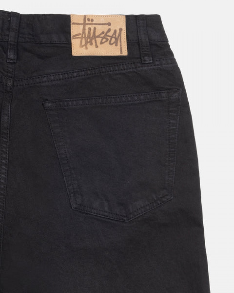 Black Women's Stussy Classic Jean Overdyed Denim Philippines | PCB-0744