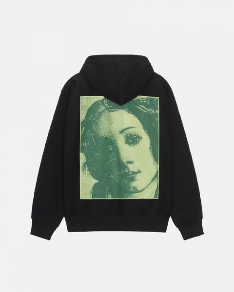 Black Women's Stussy Venus Zip Hood Sweatshirts Philippines | TPN-4329