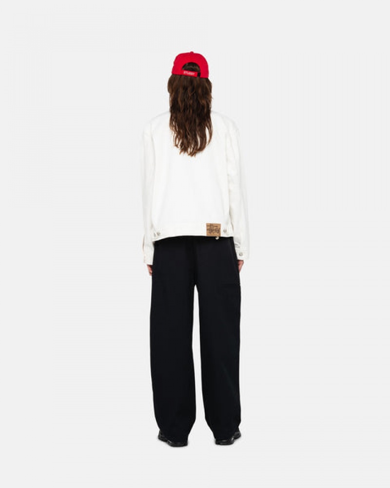 Black Women's Stussy Workgear Trouser Twill Pants Philippines | MAU-3612