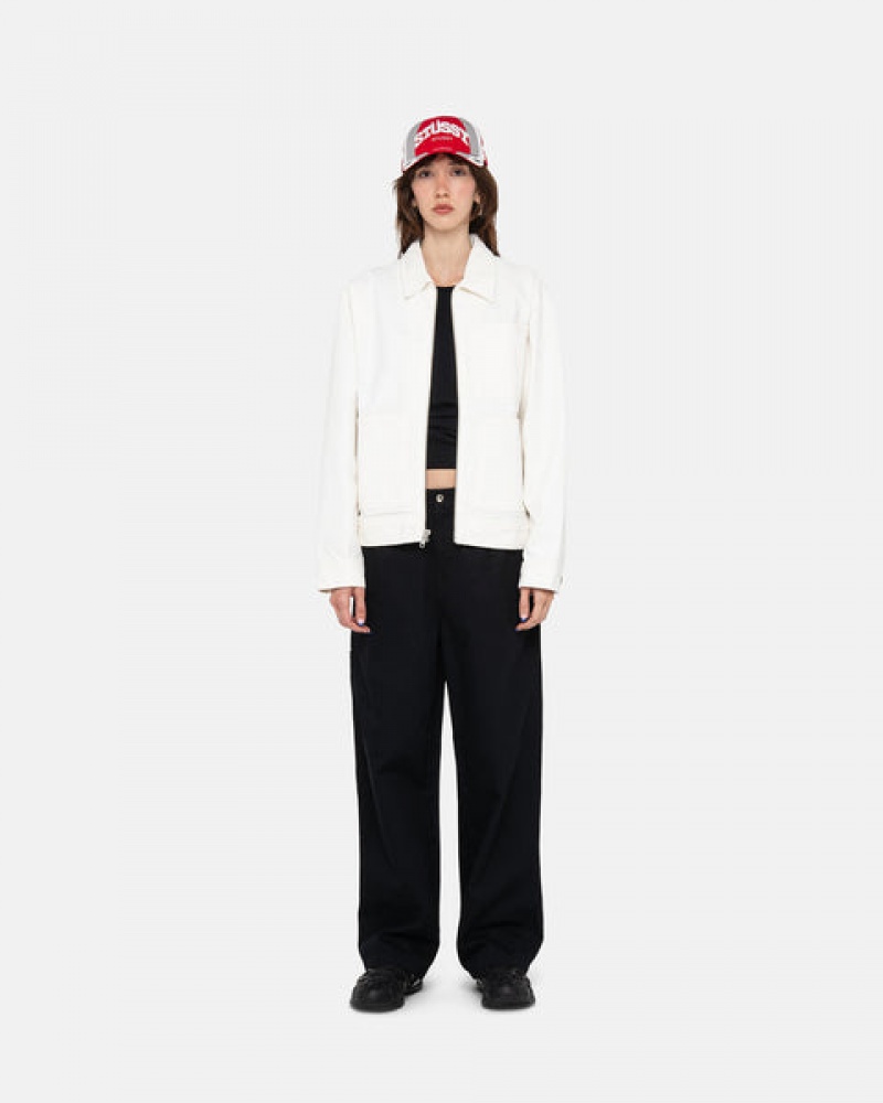 Black Women's Stussy Workgear Trouser Twill Pants Philippines | MAU-3612