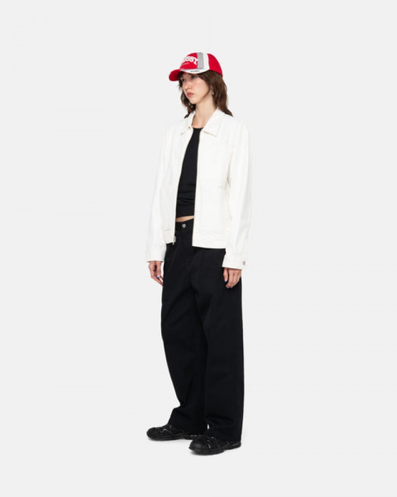 Black Women's Stussy Workgear Trouser Twill Pants Philippines | MAU-3612