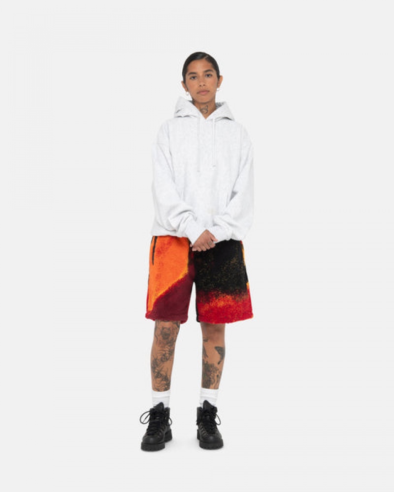 Black / Red Women's Stussy Sherpa Shorts Philippines | IGM-4526