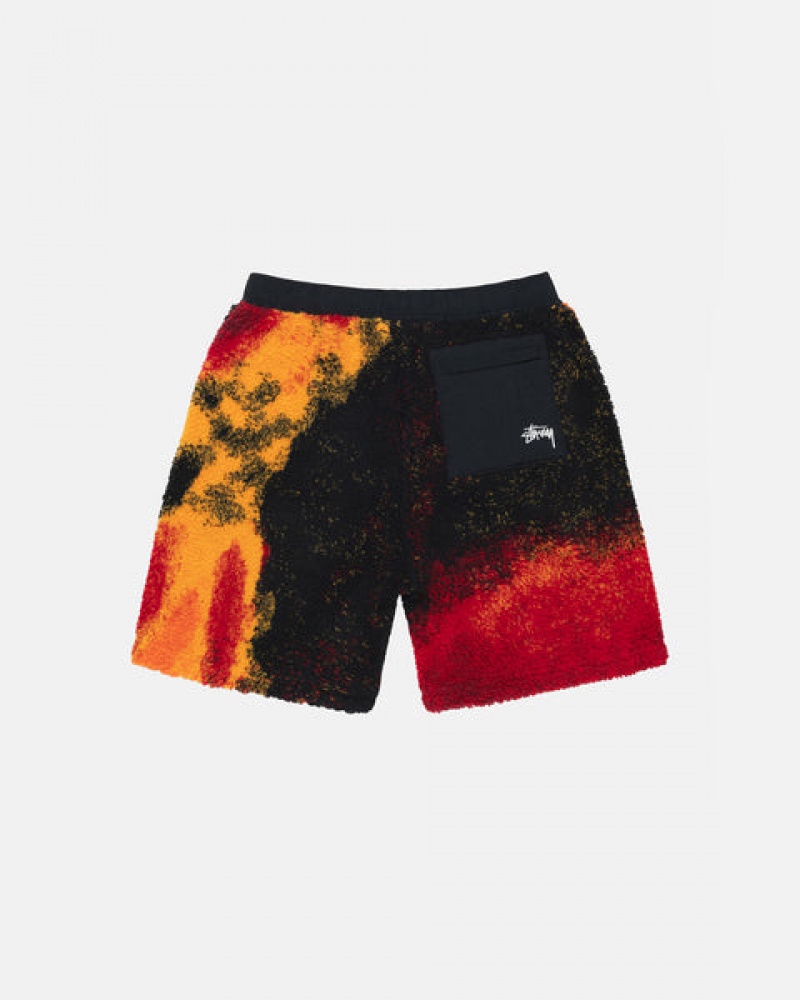 Black / Red Women's Stussy Sherpa Shorts Philippines | IGM-4526