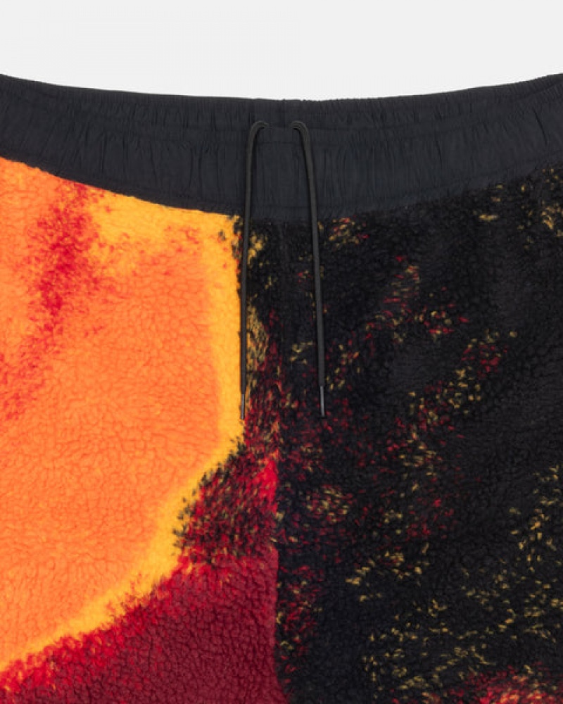 Black / Red Women's Stussy Sherpa Shorts Philippines | IGM-4526