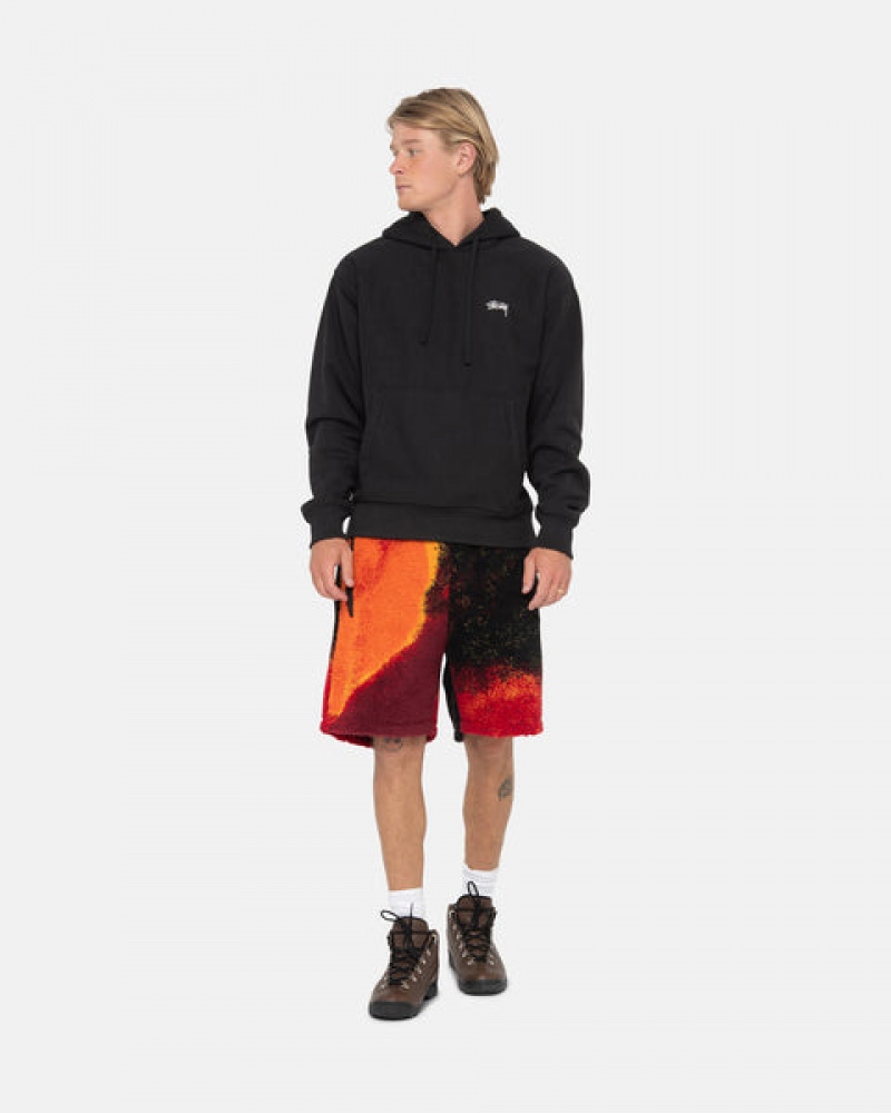 Black / Red Women's Stussy Sherpa Shorts Philippines | IGM-4526