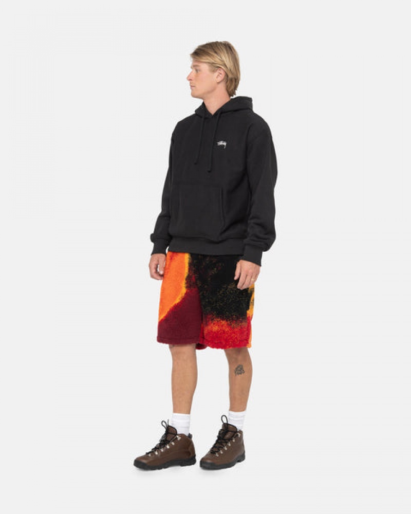 Black / Red Women's Stussy Sherpa Shorts Philippines | IGM-4526