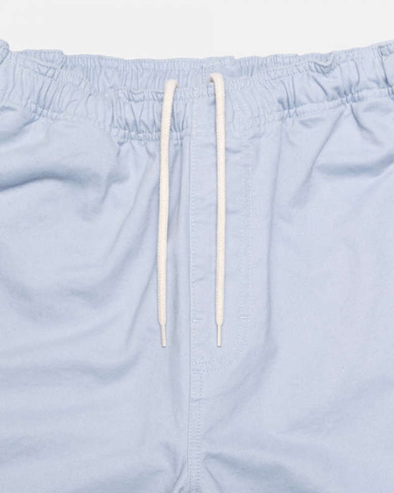 Blue Men's Stussy Brushed Beach Pants Philippines | WOA-6394