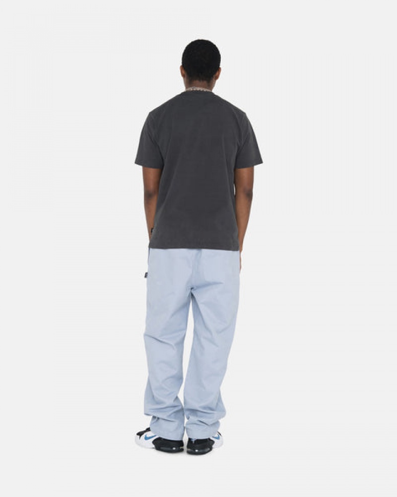 Blue Men's Stussy Brushed Beach Pants Philippines | WOA-6394