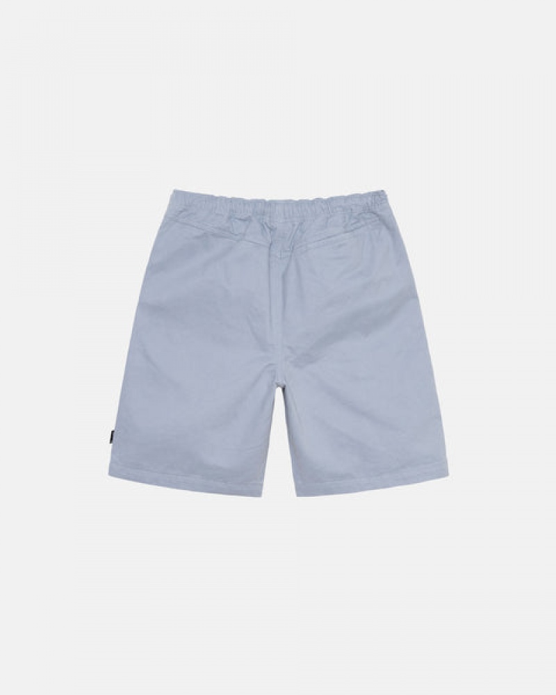 Blue Men's Stussy Brushed Beach Shorts Philippines | SUP-0381