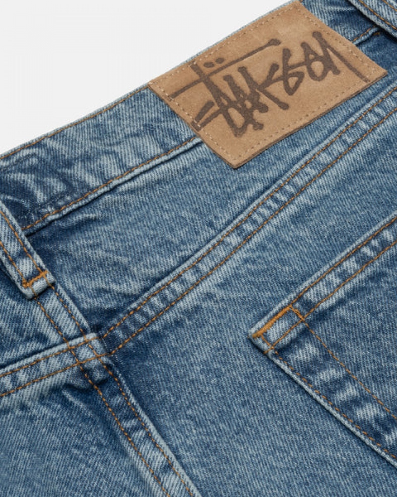 Blue Men's Stussy Classic Jean Denim Philippines | DZE-0502