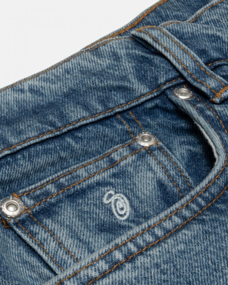 Blue Men's Stussy Classic Jean Denim Pants Philippines | PYA-7650