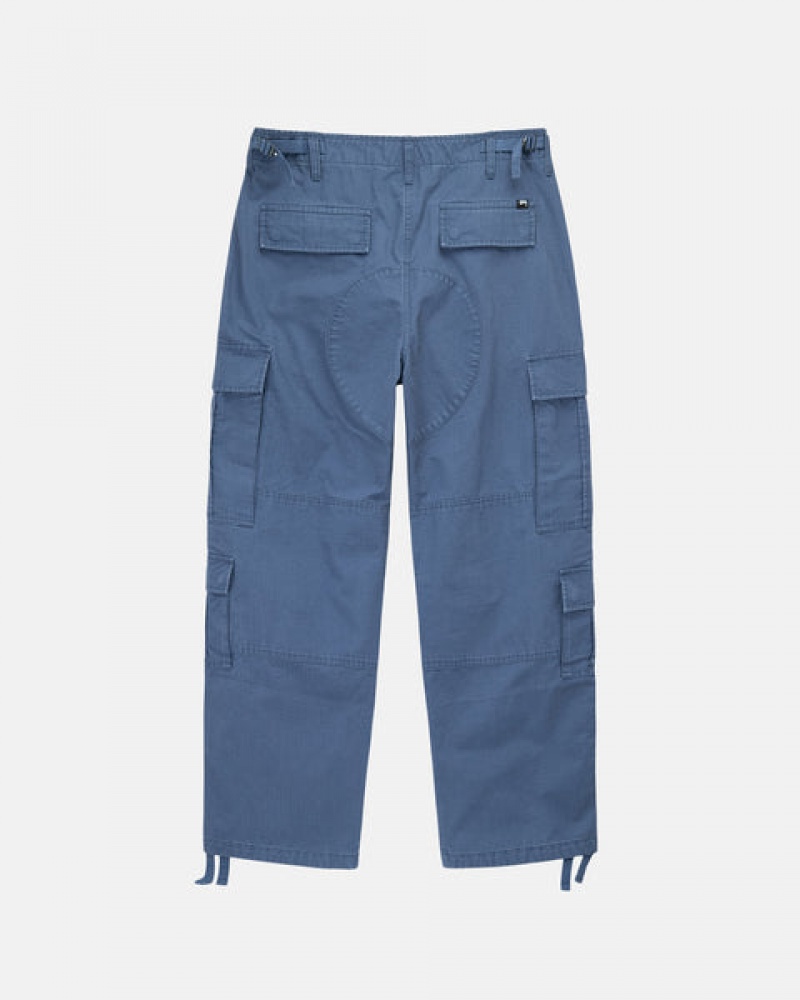 Blue Men's Stussy Ripstop Surplus Cargo Pants Philippines | RCL-9314