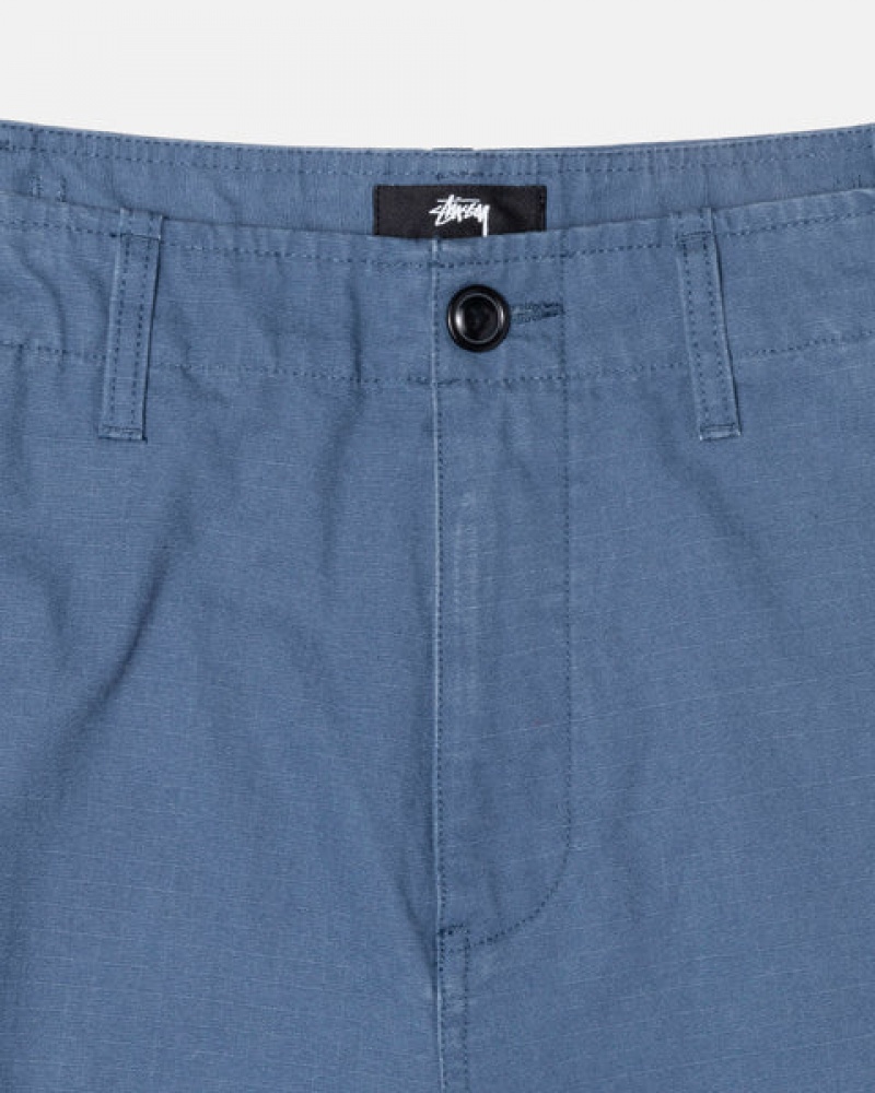 Blue Men's Stussy Ripstop Surplus Cargo Pants Philippines | RCL-9314