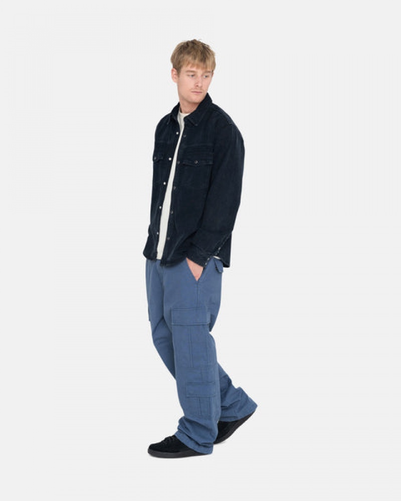 Blue Men's Stussy Ripstop Surplus Cargo Pants Philippines | RCL-9314