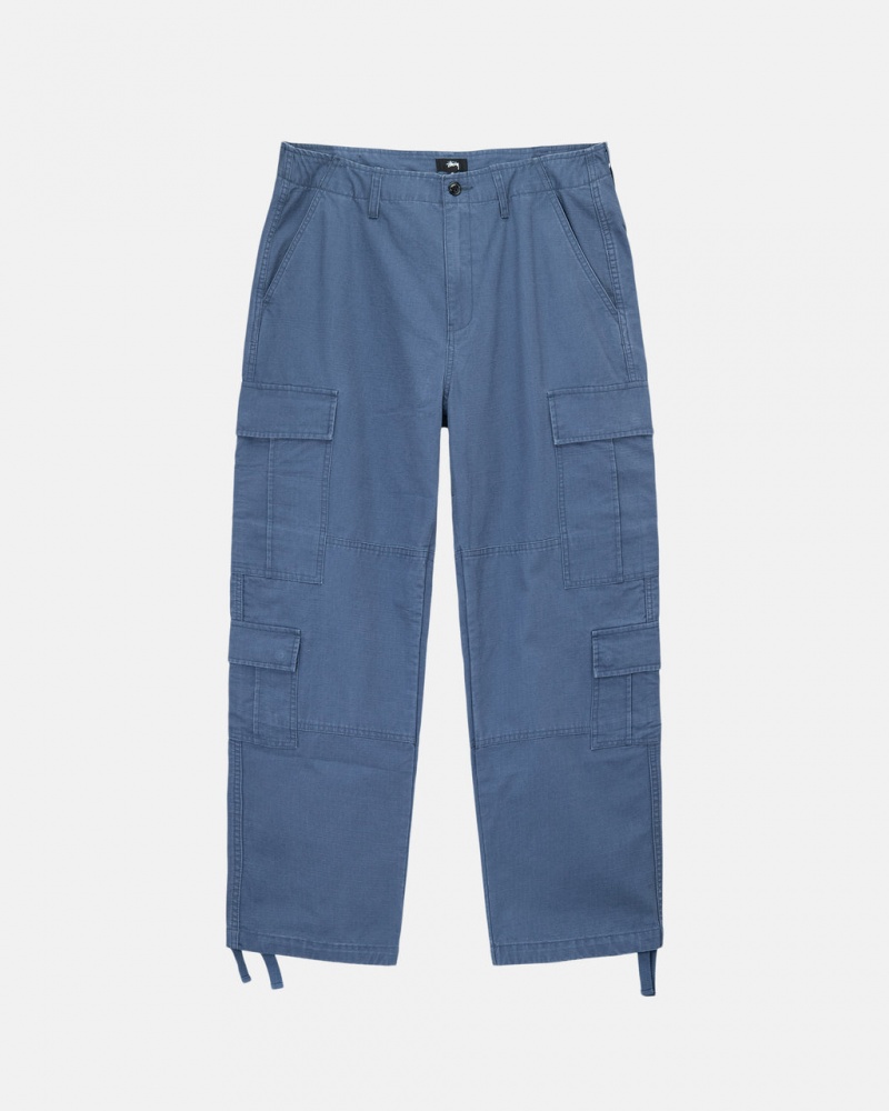 Blue Men\'s Stussy Ripstop Surplus Cargo Pants Philippines | RCL-9314