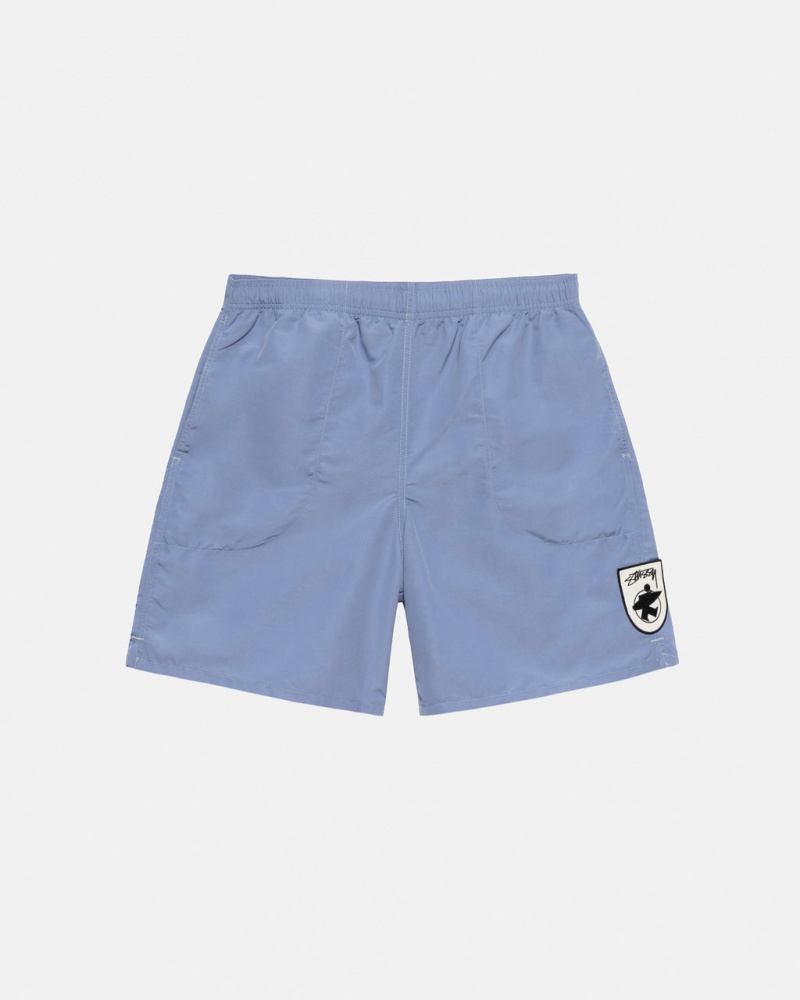 Blue Men\'s Stussy Surfman Patch Water Short Swimwear Philippines | UQA-3861