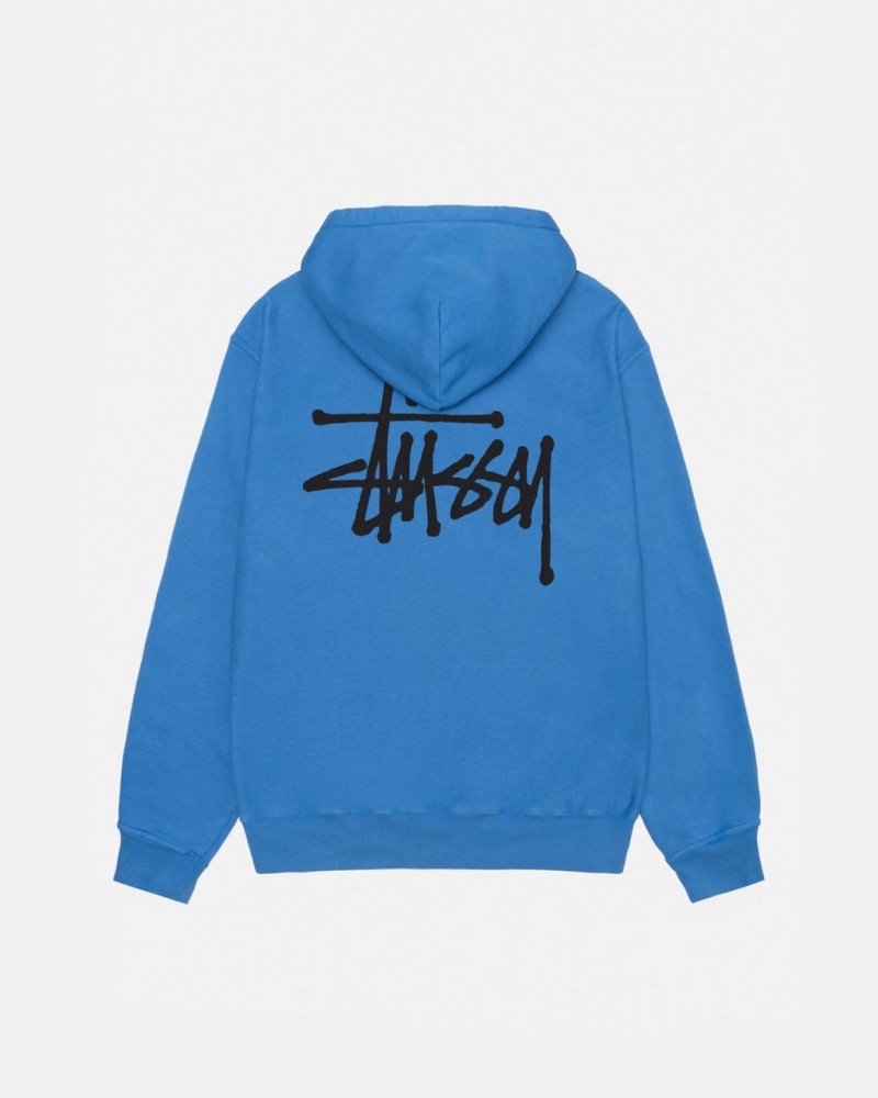 Blue Women's Stussy Basic Stussy Hoodie Pigment Dyed Hoodie Philippines | QQY-4910