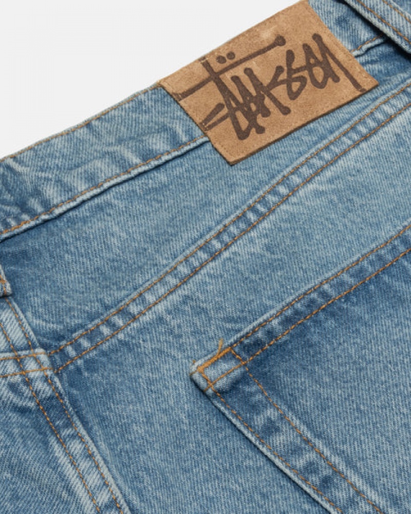 Blue Women's Stussy Big Ol' Jean Denim Philippines | XJN-3950