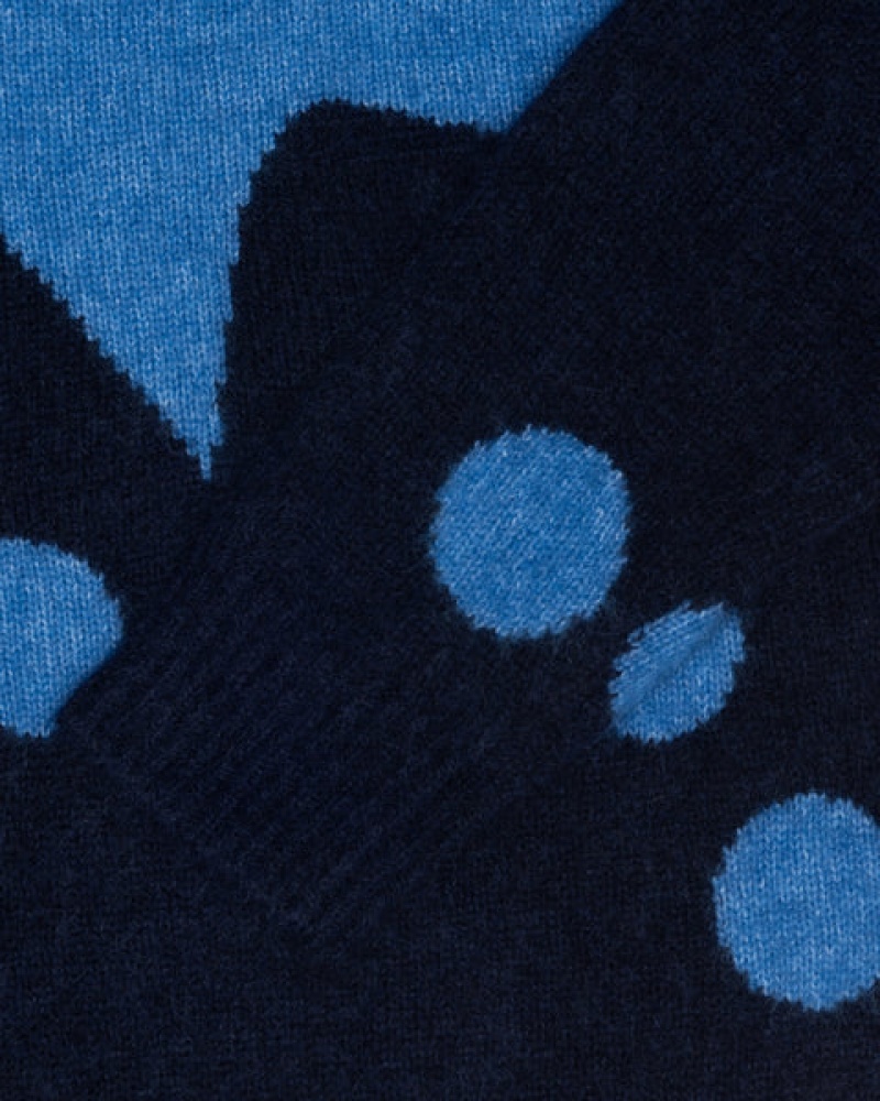 Blue Women's Stussy Dice Fuzzy Crew Sweaters Philippines | BKI-0409