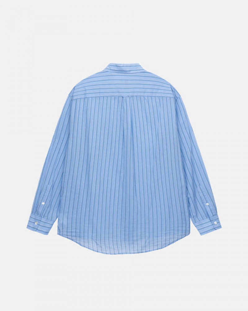 Blue Women's Stussy Light Weight Classic Shirts Philippines | AUM-9768