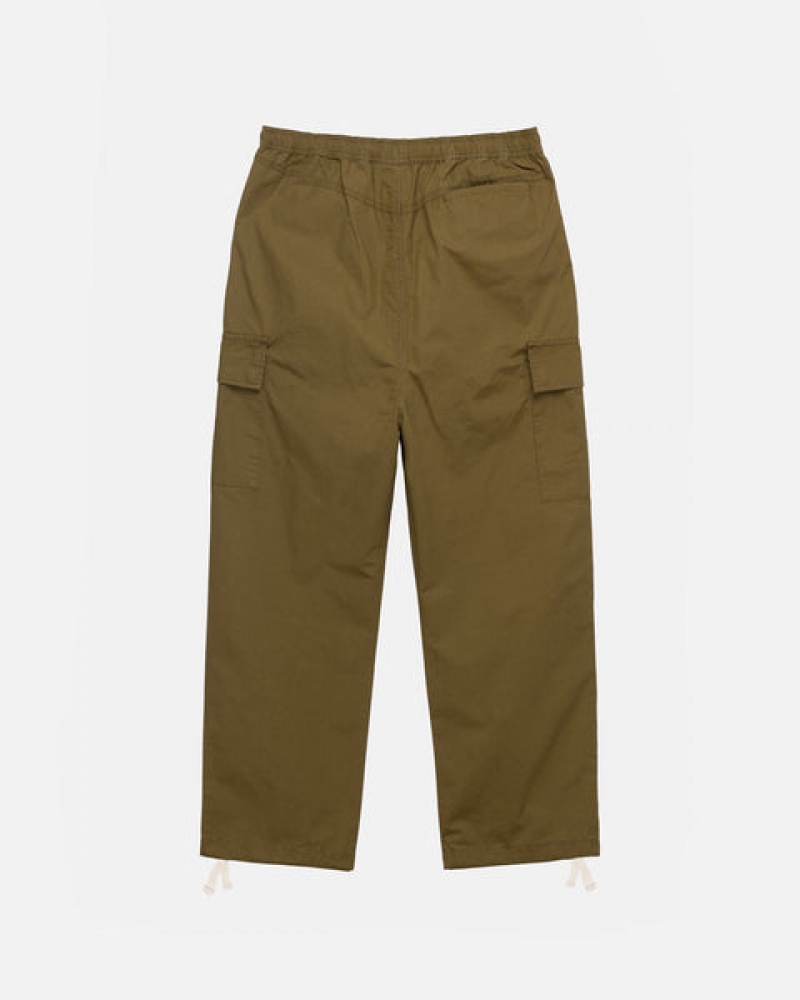 Brown Men's Stussy Beach Pant Ripstop Cargo Pants Philippines | DVZ-4419