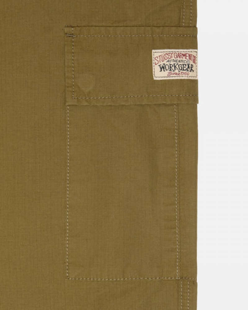 Brown Men's Stussy Beach Pant Ripstop Cargo Pants Philippines | DVZ-4419