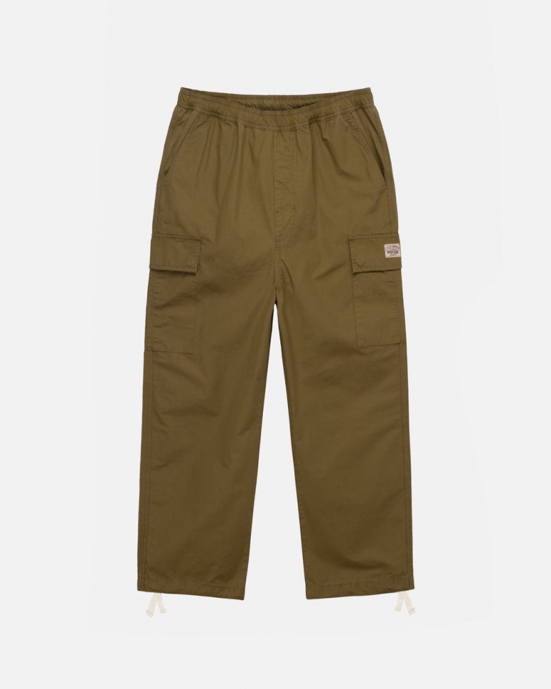 Brown Men\'s Stussy Beach Pant Ripstop Cargo Pants Philippines | DVZ-4419