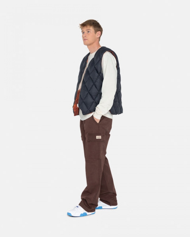 Brown Men's Stussy Ripstop Cargo Beach Pants Philippines | NZM-3639