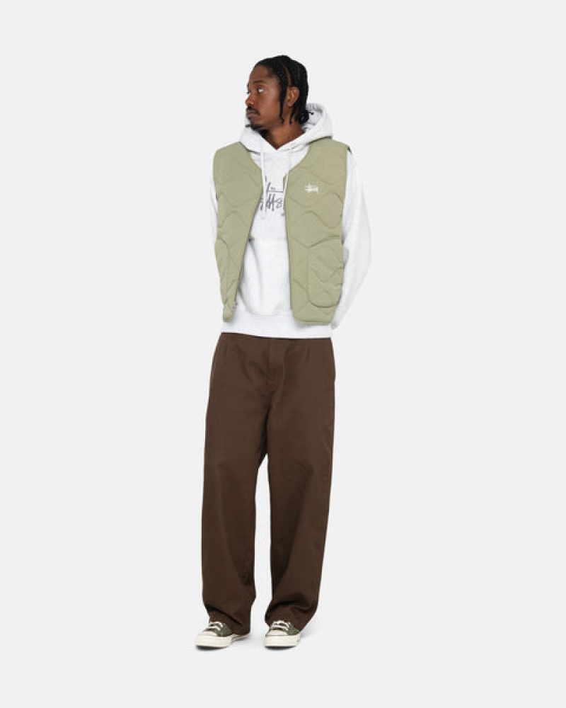 Brown Men's Stussy Workgear Trouser Twill Pants Philippines | PNL-4962