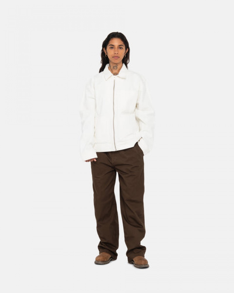 Brown Men's Stussy Workgear Trouser Twill Pants Philippines | PNL-4962