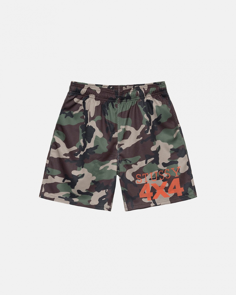 Camo Men\'s Stussy 4X4 Mesh Shorts Philippines | PVV-7752