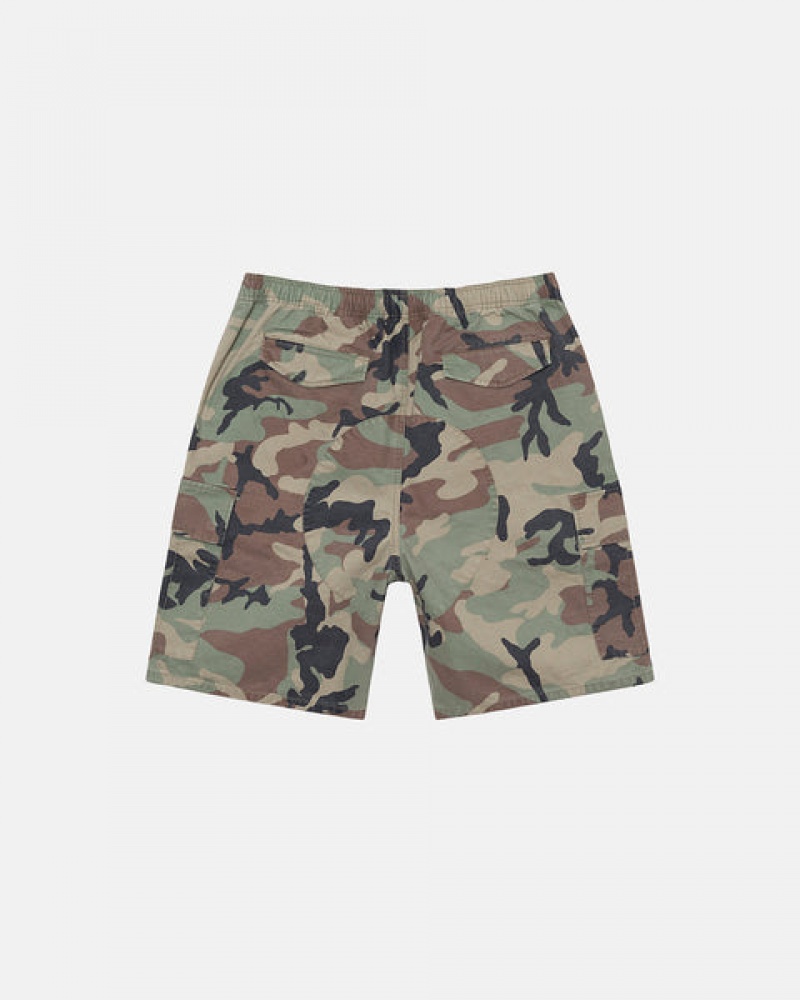 Camo Men's Stussy Ripstop Cargo Beach Shorts Philippines | EBF-8665