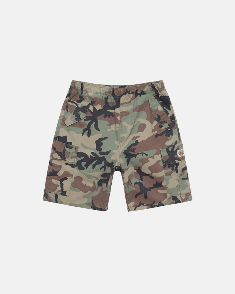 Camo Men\'s Stussy Ripstop Cargo Beach Shorts Philippines | EBF-8665